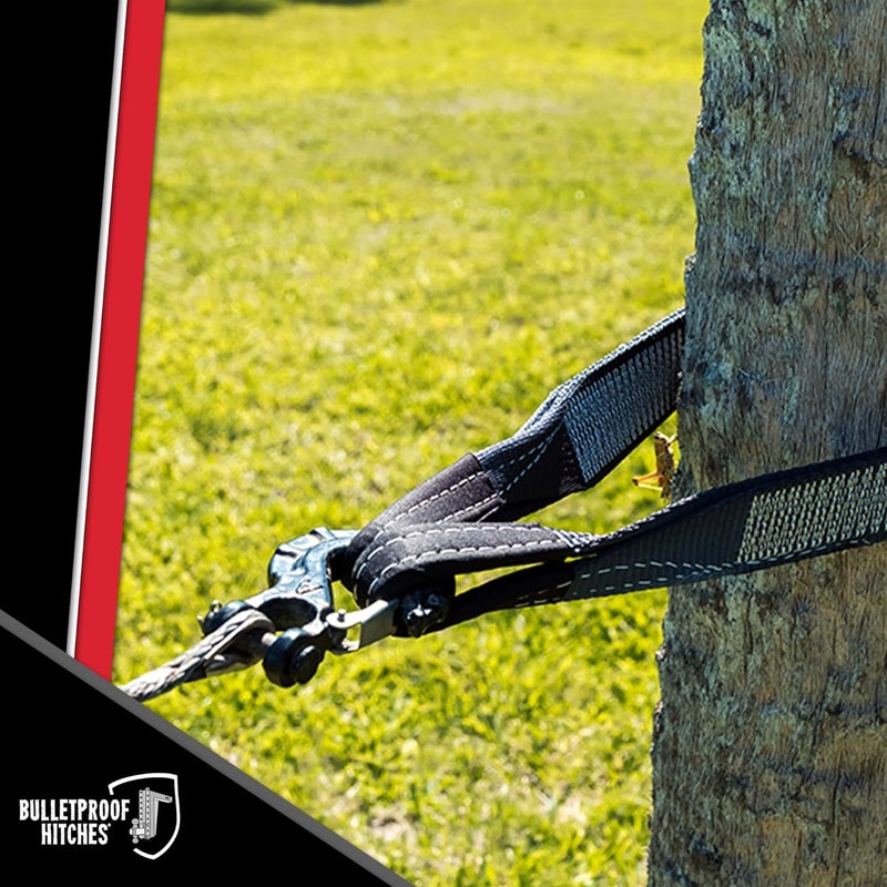 BulletProof Hitches حزام سحب شجرة 4" × 8' - حزام سحب شجرة مع قوة كسر 60,000 رطل - استعادة الطرق الوعرة لشاحنات الديزل 2500/3500 - أحزمة استعادة سحب الحبال - Image 5